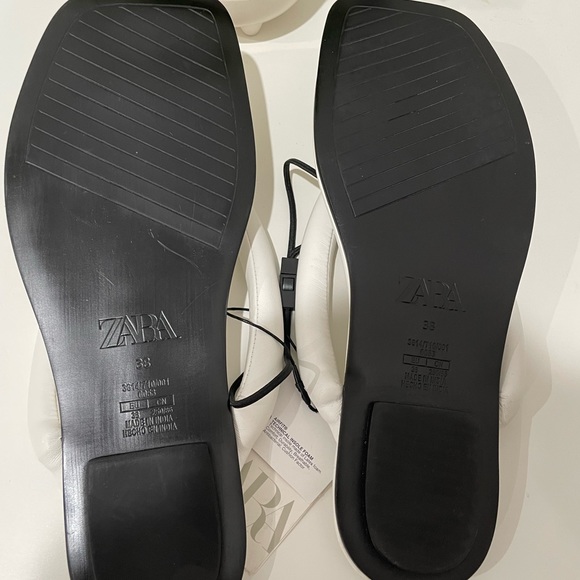 Zara white flats in size 38 - Picture 3 of 3
